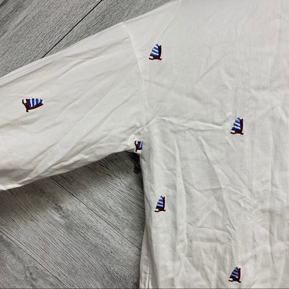 FRNCH | Sailboat Shirt Dress White Size Small/ Med - Picture 8 of 10